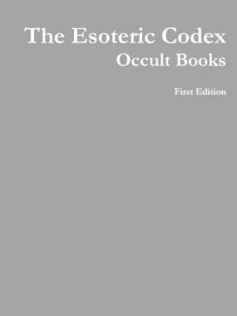 The Esoteric Codex: Occult Books cover