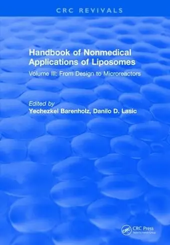 Handbook of Nonmedical Applications of Liposomes cover