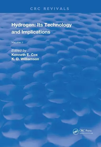 Hydrogen: Its Technology and Implication cover