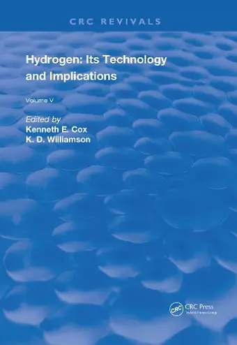 Hydrogen: Its Technology and Implication cover