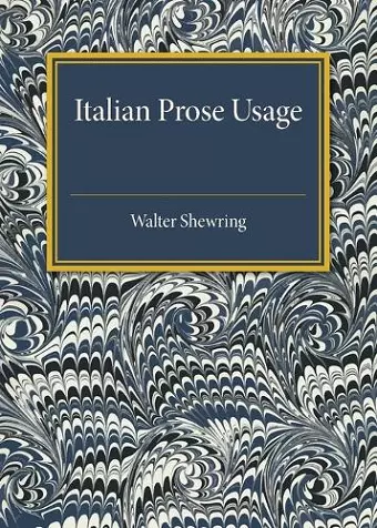 Italian Prose Usage cover