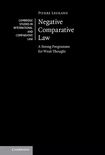 Negative Comparative Law cover