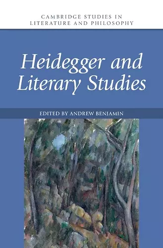 Heidegger and Literary Studies cover