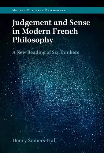 Judgement and Sense in Modern French Philosophy cover