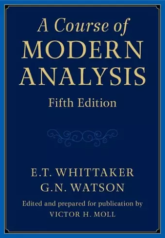 A Course of Modern Analysis cover