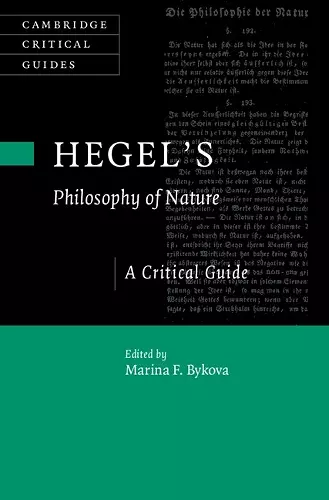 Hegel's Philosophy of Nature cover