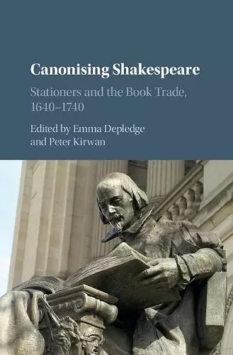 Canonising Shakespeare cover