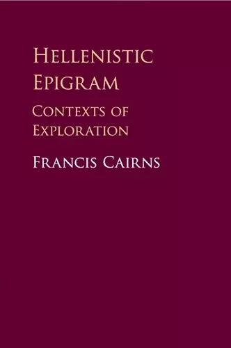 Hellenistic Epigram cover