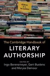 The Cambridge Handbook of Literary Authorship cover