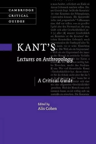 Kant's Lectures on Anthropology cover