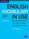 English Vocabulary in Use Pre-intermediate and Intermediate Book with Answers cover