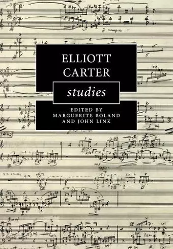 Elliott Carter Studies cover