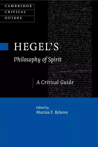 Hegel's Philosophy of Spirit cover