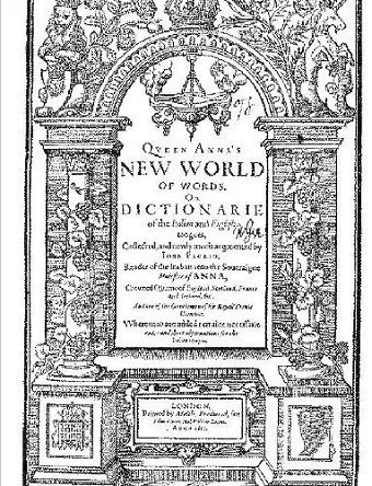 Florio's  Italian English Dictionary of 1611 cover