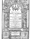 Florio's  Italian English Dictionary of 1611 cover