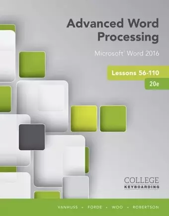 Advanced Word Processing Lessons 56-110 cover