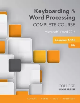 Keyboarding and Word Processing Complete Course Lessons 1-110 cover