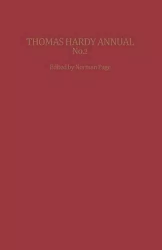 Thomas Hardy Annual No. 2 cover