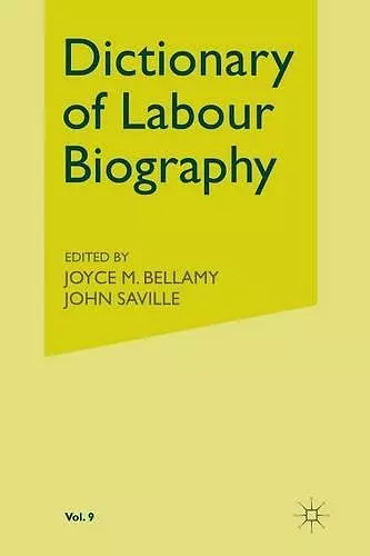 Dictionary of Labour Biography cover
