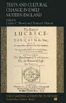 Texts and Cultural Change in Early Modern England cover