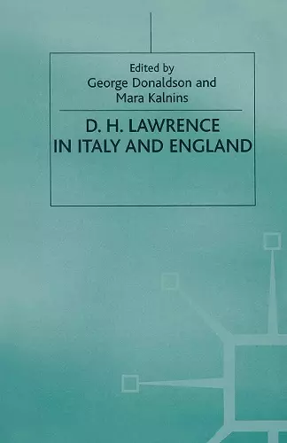 D. H. Lawrence in Italy and England cover
