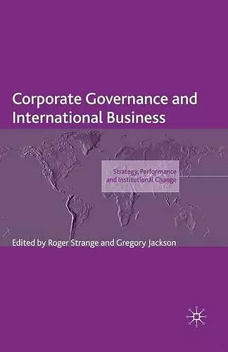 Corporate Governance and International Business cover