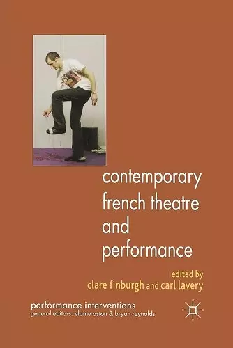 Contemporary French Theatre and Performance cover