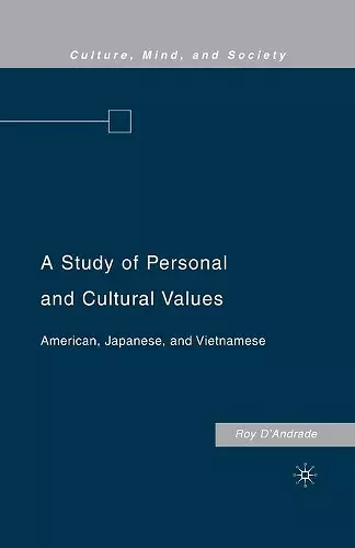 A Study of Personal and Cultural Values cover