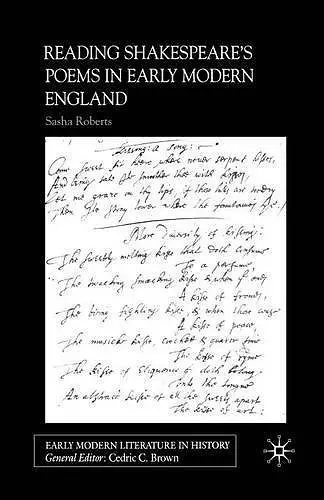 Reading Shakespeare’s Poems in Early Modern England cover