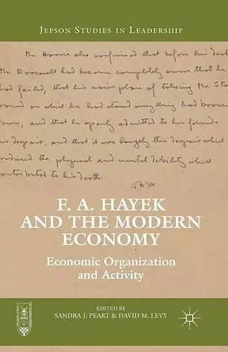 F. A. Hayek and the Modern Economy cover