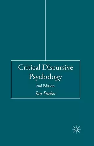 Critical Discursive Psychology cover