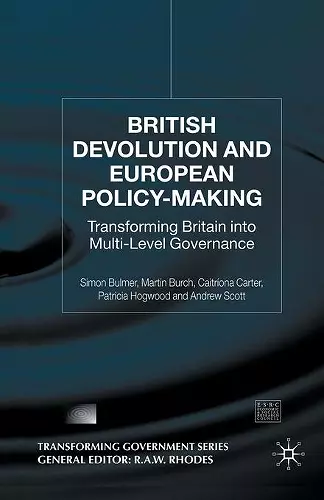 British Devolution and European Policy-Making cover