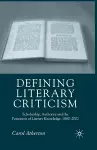 Defining Literary Criticism cover