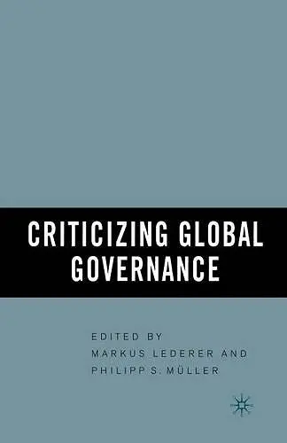 Criticizing Global Governance cover
