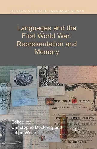 Languages and the First World War: Representation and Memory cover