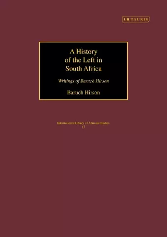 A History of the Left in South Africa cover