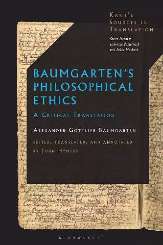 Baumgarten’s Philosophical Ethics cover