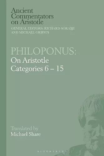 Philoponus: On Aristotle Categories 6-15 cover