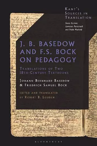 J. B. Basedow and F.S. Bock on Pedagogy cover