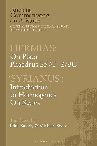 Hermias: On Plato Phaedrus 257D-279C, with ‘Syrianus’ cover