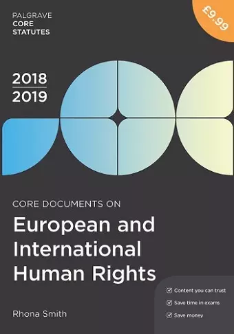 Core Documents on European and International Human Rights 2018-19 cover