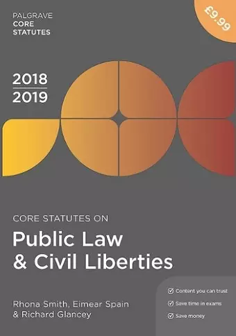 Core Statutes on Public Law & Civil Liberties 2018-19 cover