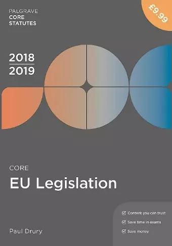 Core EU Legislation 2018-19 cover