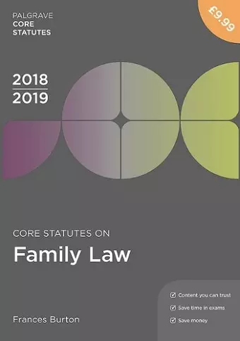 Core Statutes on Family Law 2018-19 cover