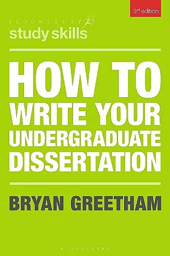 How to Write Your Undergraduate Dissertation cover