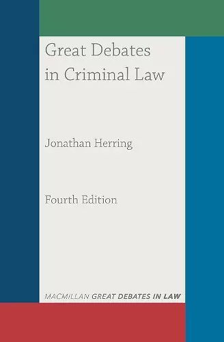 Great Debates in Criminal Law cover