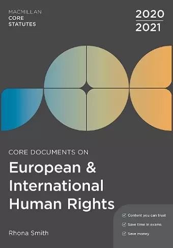 Core Documents on European and International Human Rights 2020-21 cover