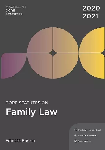 Core Statutes on Family Law 2020-21 cover