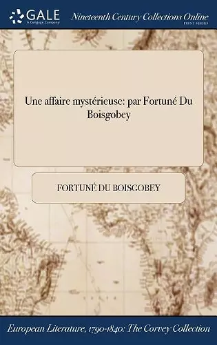 Une affaire mystérieuse cover