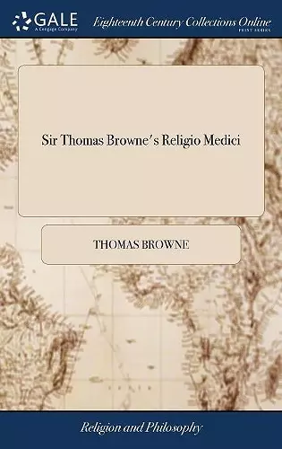 Sir Thomas Browne's Religio Medici cover